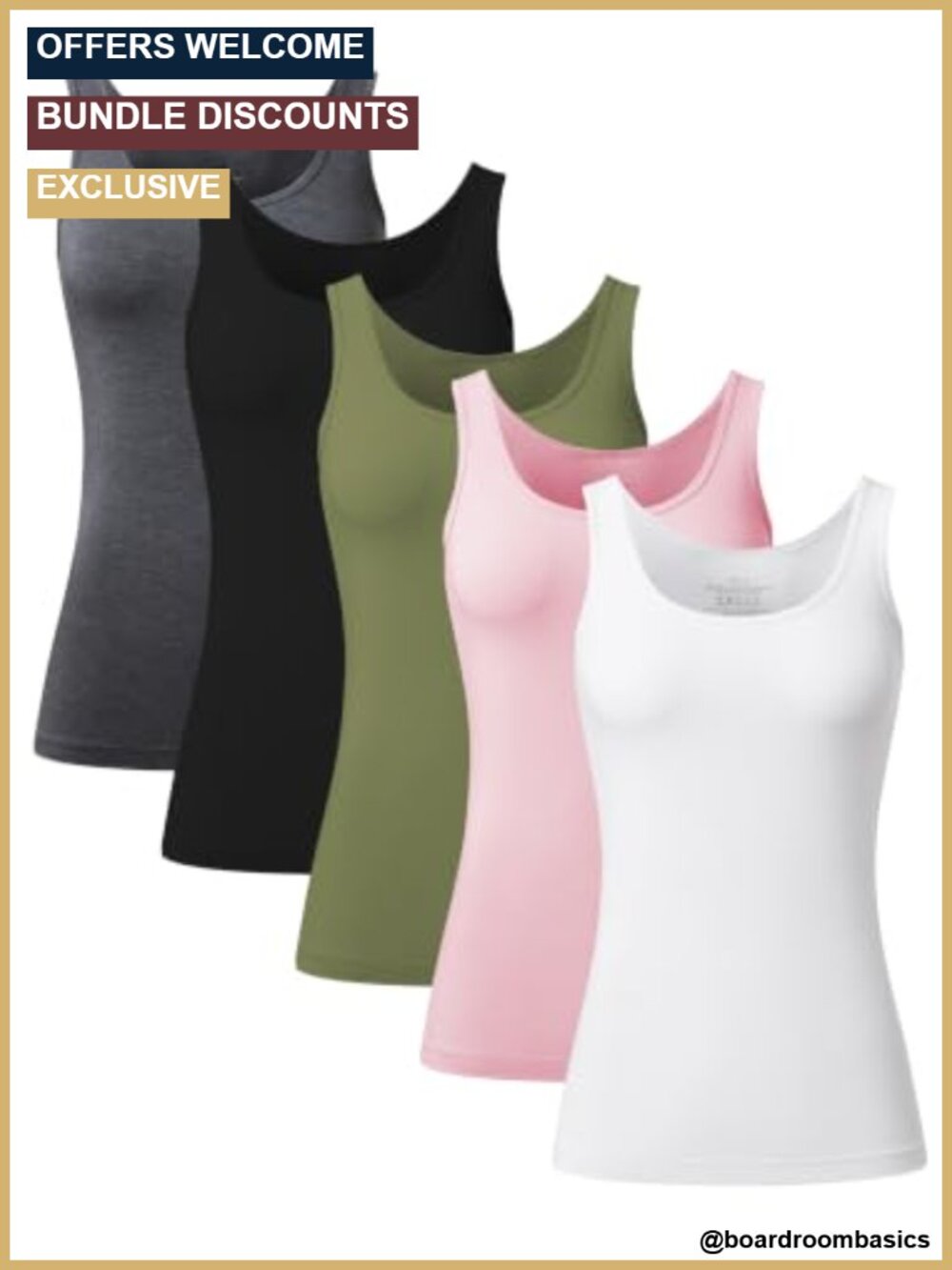 Rayon Tank Tops for Women Sleeveless Undershirt 3/5 Pack